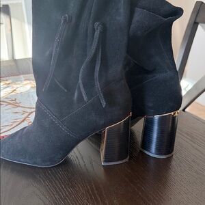 Tory Burch Black Suede Heeled Boots
